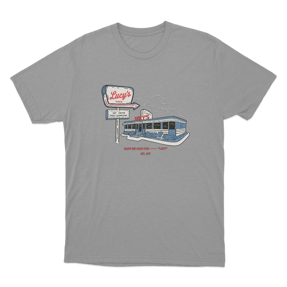 Lucy's Diner Unisex T Shirt Grey Lucys Diner Unisex T Shirt Grey