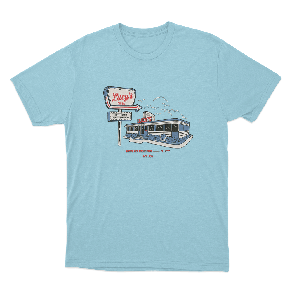 Lucy's Diner Unisex T Shirt Sky Blue Lucys Diner Unisex T Shirt Sky Blue
