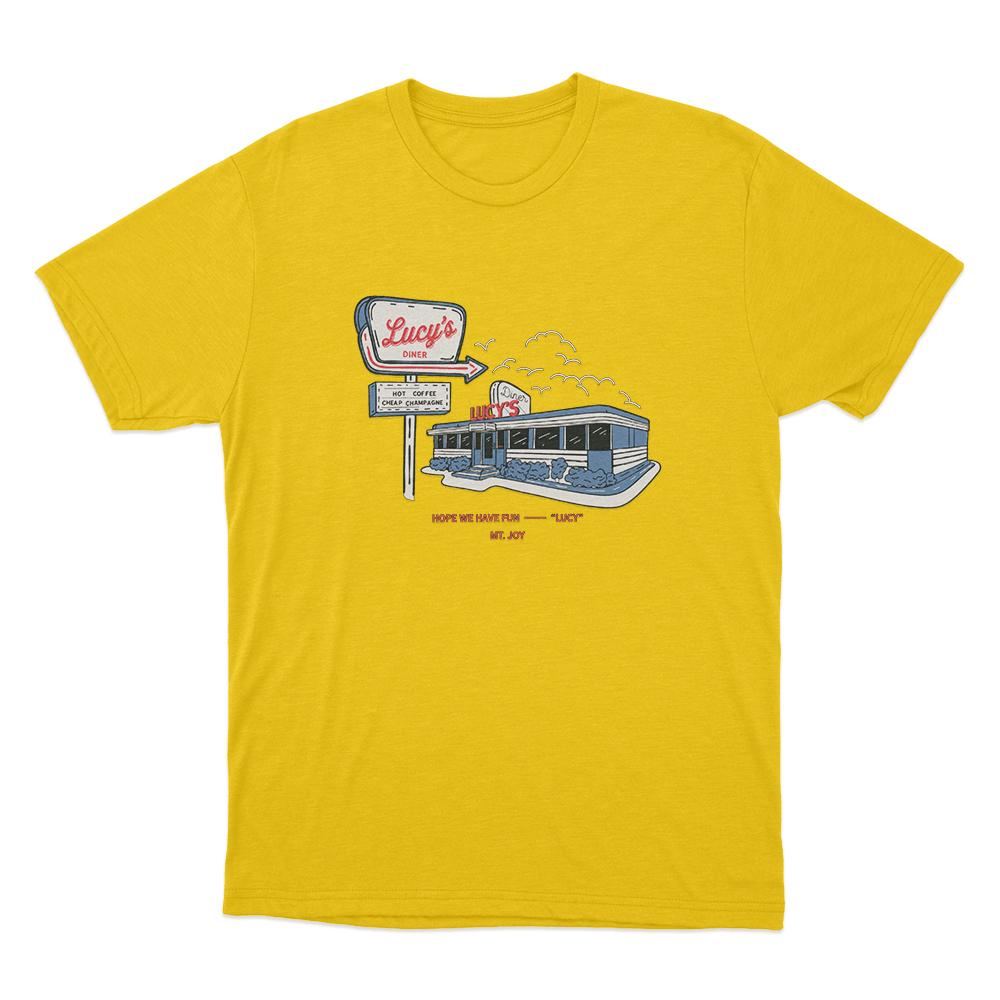 Lucy's Diner Unisex T Shirt Yellow Lucys Diner Unisex T Shirt Yellow