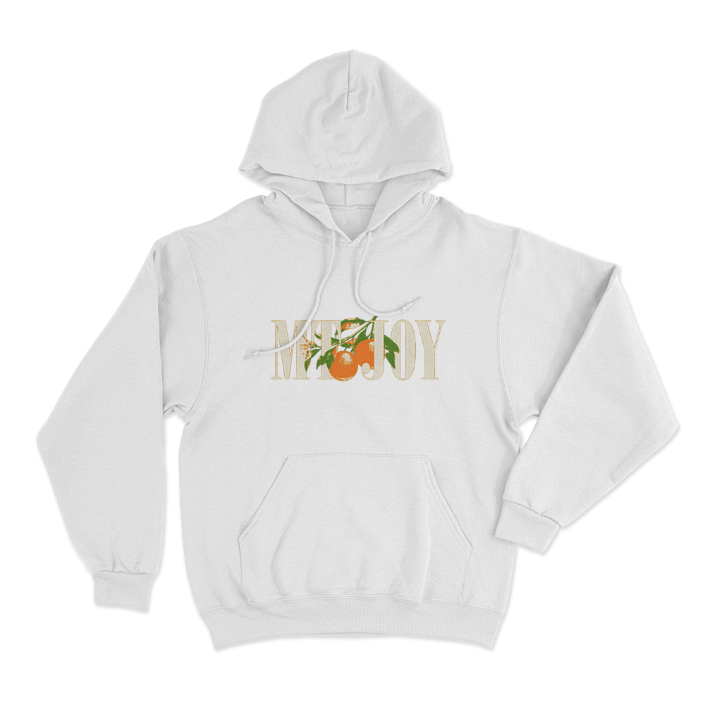 Mt. Joy Orange Unisex Hoodie White Mt. Joy Orange Unisex Hoodie White